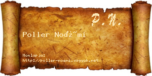Poller Noémi névjegykártya