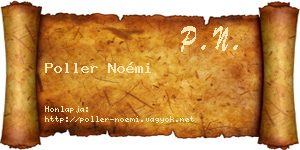 Poller Noémi névjegykártya